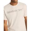imageReebok Mens Outline Short Sleeve Crewneck TShirt Standard Fit Lightweight CottonPoly Jersey FabricPumice Stone