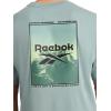 imageReebok Mens Peak Short Sleeve TShirt Standard Fit Lightweight CottonPoly FabricVintage Moss