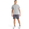 imageReebok Mens Schematic Short Sleeve Crewneck TShirt Standard Fit Lightweight CottonPoly Jersey FabricMedium Grey Heather