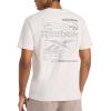 imageReebok Mens Schematic Short Sleeve Crewneck TShirt Standard Fit Lightweight CottonPoly Jersey FabricPumice Stone