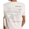 imageReebok Mens Schematic Short Sleeve Crewneck TShirt Standard Fit Lightweight CottonPoly Jersey FabricPumice Stone