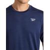 imageReebok Mens Showdown Short Sleeve Crewneck TShirtVector Navy Heather