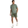 imageReebok Mens Strike Short Sleeve Crewneck TShirt Standard Fit Lightweight Stretch Poly Jersey FabricDuck Green Heather