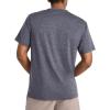 imageReebok Mens Strike Short Sleeve Crewneck TShirt Standard Fit Lightweight Stretch Poly Jersey FabricEbony Heather