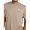 imageReebok Mens Strike Short Sleeve Crewneck TShirt Standard Fit Lightweight Stretch Poly Jersey FabricGritty Grey Heather