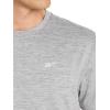 imageReebok Mens Strike Short Sleeve Crewneck TShirt Standard Fit Lightweight Stretch Poly Jersey FabricMedium Grey Heather