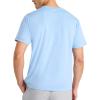 imageReebok Mens Strike Short Sleeve Crewneck TShirt Standard Fit Lightweight Stretch Poly Jersey FabricPlacid Blue Heather