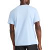 imageReebok Mens Suede Short Sleeve Crewneck TShirt Standard Fit Lightweight CottonPoly Jersey FabricCashmere Blue