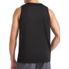 imageReebok Mens Triathlon Scoop Neck Tank Top Standard Fit Lightweight CottonPoly Jersey FabricBlack