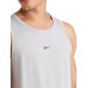 imageReebok Mens Triathlon Scoop Neck Tank Top Standard Fit Lightweight CottonPoly Jersey FabricChrome