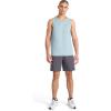 imageReebok Mens Triathlon Scoop Neck Tank Top Standard Fit Lightweight CottonPoly Jersey FabricSlate
