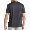imageReebok Mens Trophy Short Sleeve Crewneck TShirt Standard Fit Breathable Stretch Poly Jersey Knit FabricBlack Heather