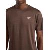 imageReebok Mens Trophy Short Sleeve Crewneck TShirt Standard Fit Breathable Stretch Poly Jersey Knit FabricBracken Heather