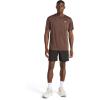 imageReebok Mens Trophy Short Sleeve Crewneck TShirt Standard Fit Breathable Stretch Poly Jersey Knit FabricBracken Heather