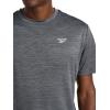 imageReebok Mens Trophy Short Sleeve Crewneck TShirt Standard Fit Breathable Stretch Poly Jersey Knit FabricMedium Grey Heather