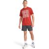 imageReebok Mens Vortex Short Sleeve TShirt Standard Fit Lightweight CottonPoly Jersey FabricRed Ochre