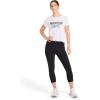 imageReebok Womens Id Train Capri Slim Fit 20 Inseam Lightweight Stretch Poly Motion Interlock Fabric MoistureWickingBlack