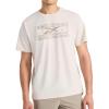 imageReebok Mens Locker Graphic Crewneck TShirt Standard Fit Lightweight CottonPoly FabricPumice Stone