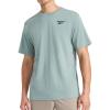 imageReebok Mens Peak Short Sleeve TShirt Standard Fit Lightweight CottonPoly FabricVintage Moss