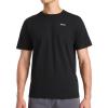 imageReebok Mens Schematic Short Sleeve Crewneck TShirt Standard Fit Lightweight CottonPoly Jersey FabricBlack