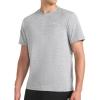 imageReebok Mens Strike Short Sleeve Crewneck TShirt Standard Fit Lightweight Stretch Poly Jersey FabricMedium Grey Heather
