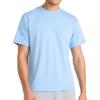 imageReebok Mens Strike Short Sleeve Crewneck TShirt Standard Fit Lightweight Stretch Poly Jersey FabricPlacid Blue Heather