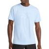 imageReebok Mens Suede Short Sleeve Crewneck TShirt Standard Fit Lightweight CottonPoly Jersey FabricCashmere Blue