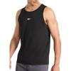 imageReebok Mens Triathlon Scoop Neck Tank Top Standard Fit Lightweight CottonPoly Jersey FabricBlack