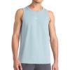 imageReebok Mens Triathlon Scoop Neck Tank Top Standard Fit Lightweight CottonPoly Jersey FabricSlate