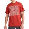 imageReebok Mens Vortex Short Sleeve TShirt Standard Fit Lightweight CottonPoly Jersey FabricRed Ochre