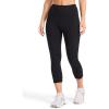 imageReebok Womens Id Train Capri Slim Fit 20 Inseam Lightweight Stretch Poly Motion Interlock Fabric MoistureWickingBlack