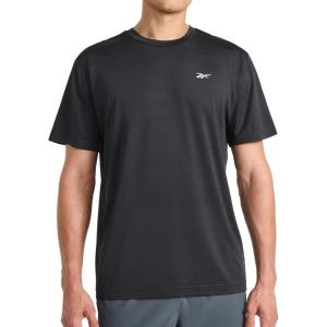 imageReebok Mens Lightning Short Sleeve Crewneck TShirtBlack Heather