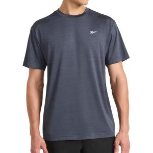imageReebok Mens Lightning Short Sleeve Crewneck TShirtEbony Heather