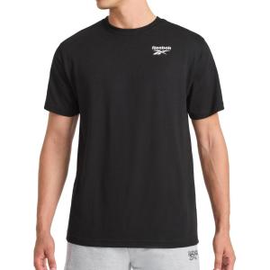 imageReebok Mens Peak Short Sleeve TShirt Standard Fit Lightweight CottonPoly FabricBlack