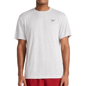 imageReebok Mens Trophy Short Sleeve Crewneck TShirt Standard Fit Breathable Stretch Poly Jersey Knit FabricChrome Heather
