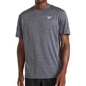 imageReebok Mens Trophy Short Sleeve Crewneck TShirt Standard Fit Breathable Stretch Poly Jersey Knit FabricMedium Grey Heather