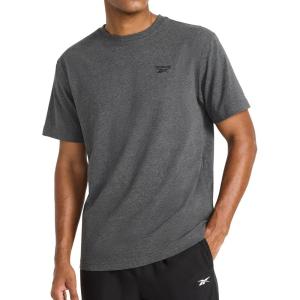 imageReebok Mens Vector Embroidery Crewneck TShirtCharcoal Heather