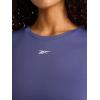 imageReebok Womens Id Performance Tech Crewneck TShirt Relaxed FitTwilight Purple
