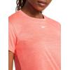 imageReebok Womens Id Train Crewneck TShirt Standard Fit Lightweight Poly Jersey Fabric MoistureWickingSunset Coral Heather