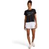 imageReebok Womens Lockup Striped Cropped Crewneck TShirtBlack