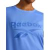 imageReebok Womens Lockup Striped Cropped Crewneck TShirtUltramarine