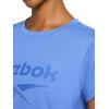 imageReebok Womens Lockup Striped Cropped Crewneck TShirtUltramarine