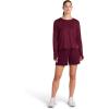 imageReebok Womens Long Sleeve Crewneck Top Standard Fit Lightweight Stretch Poly Marled Jersey FabricBlack Cherry