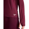 imageReebok Womens Long Sleeve Crewneck Top Standard Fit Lightweight Stretch Poly Marled Jersey FabricBlack Cherry