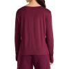 imageReebok Womens Long Sleeve Crewneck Top Standard Fit Lightweight Stretch Poly Marled Jersey FabricBlack Cherry