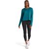 imageReebok Womens Long Sleeve Crewneck Top Standard Fit Lightweight Stretch Poly Marled Jersey FabricRetro Teal