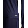 imageReebok Womens Long Sleeve Crewneck Top Standard Fit Lightweight Stretch Poly Marled Jersey FabricVector Navy