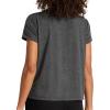 imageReebok Womens OffRegister Lock Up Glow Crewneck TShirtBlack Heather