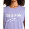 imageReebok Womens OffRegister Lock Up Glow Crewneck TShirtLavender Violet Heather