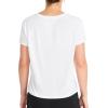 imageReebok Womens OffRegister Lock Up Glow Crewneck TShirtStark White